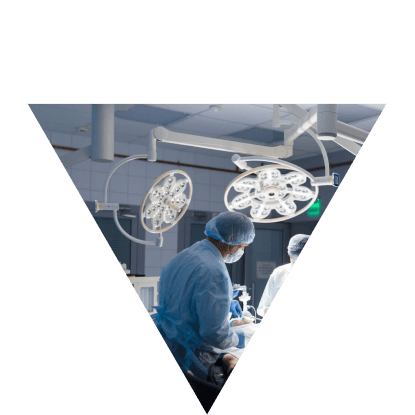 Surgeon performing procedure